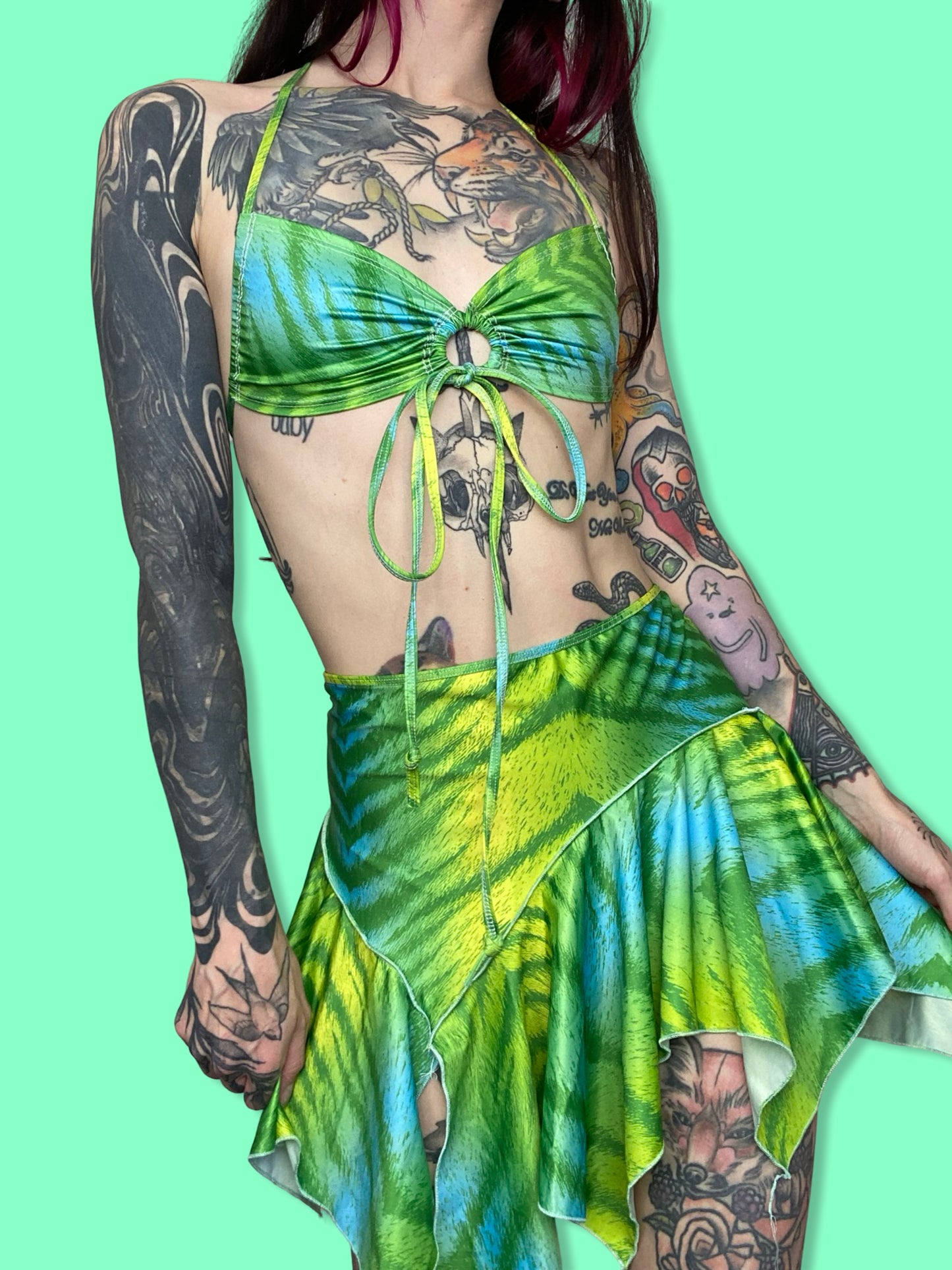 Zero Waste Tropic Tiger skirt set