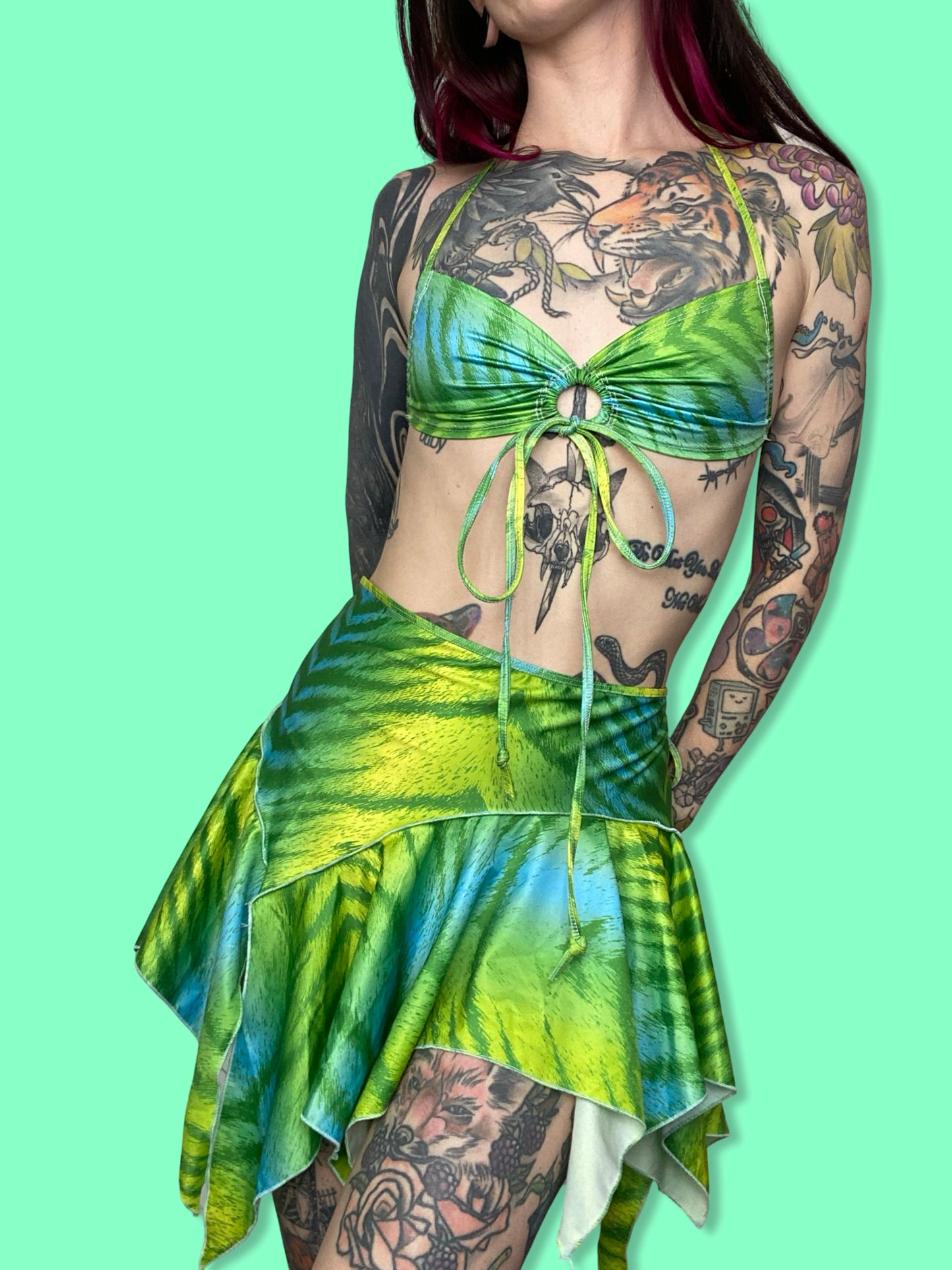 Zero Waste Tropic Tiger skirt set