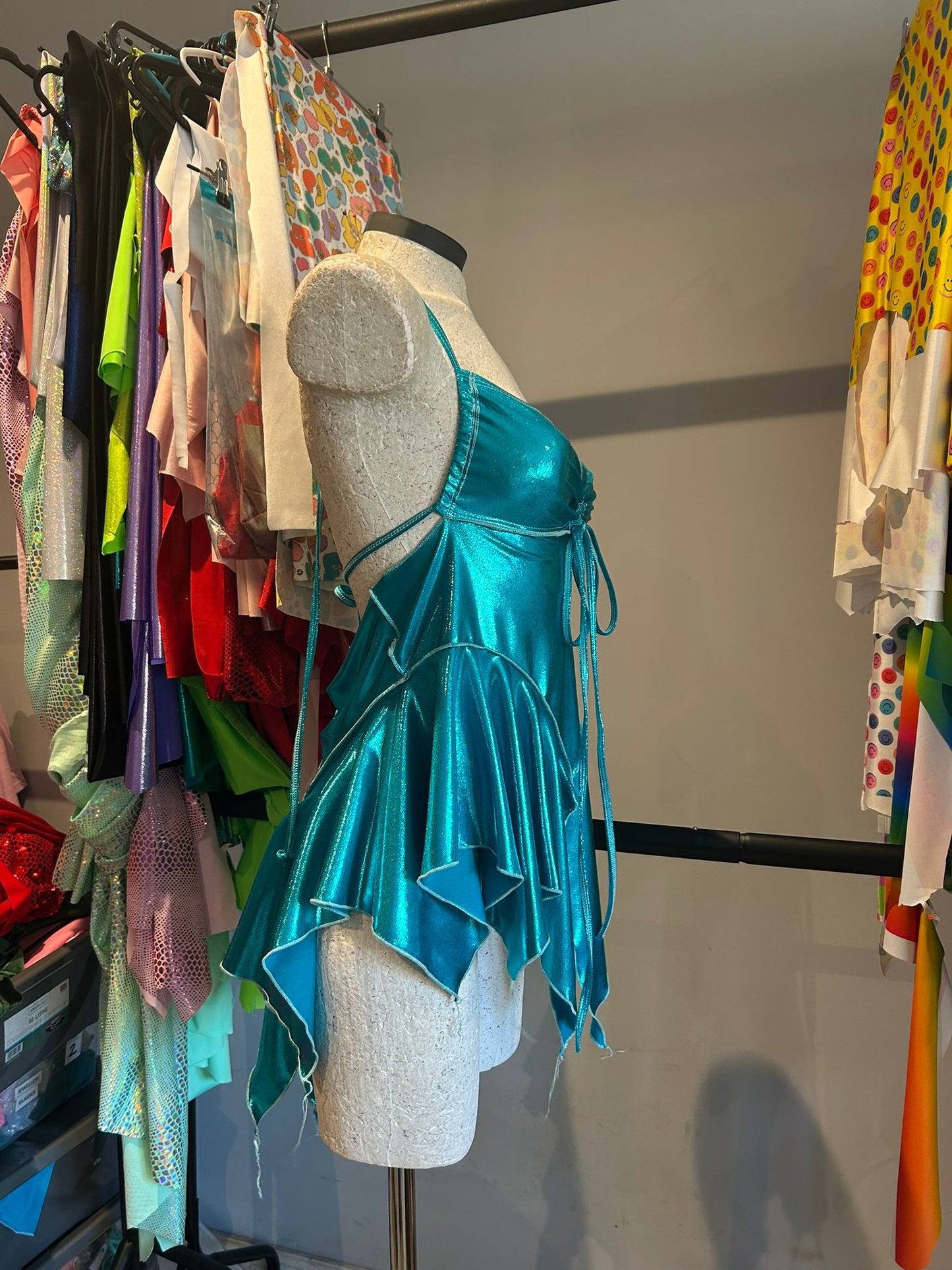 (R2S) UK 12-14 - Aqua Dixie dress - Short length