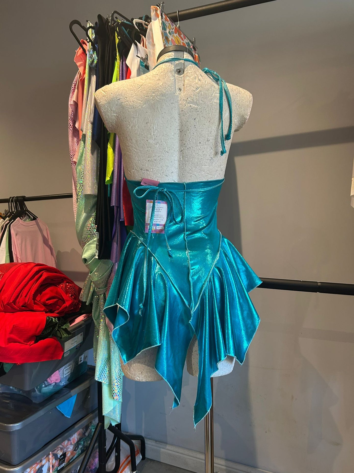 (R2S) UK 8 - Aqua Dixie dress - Long length