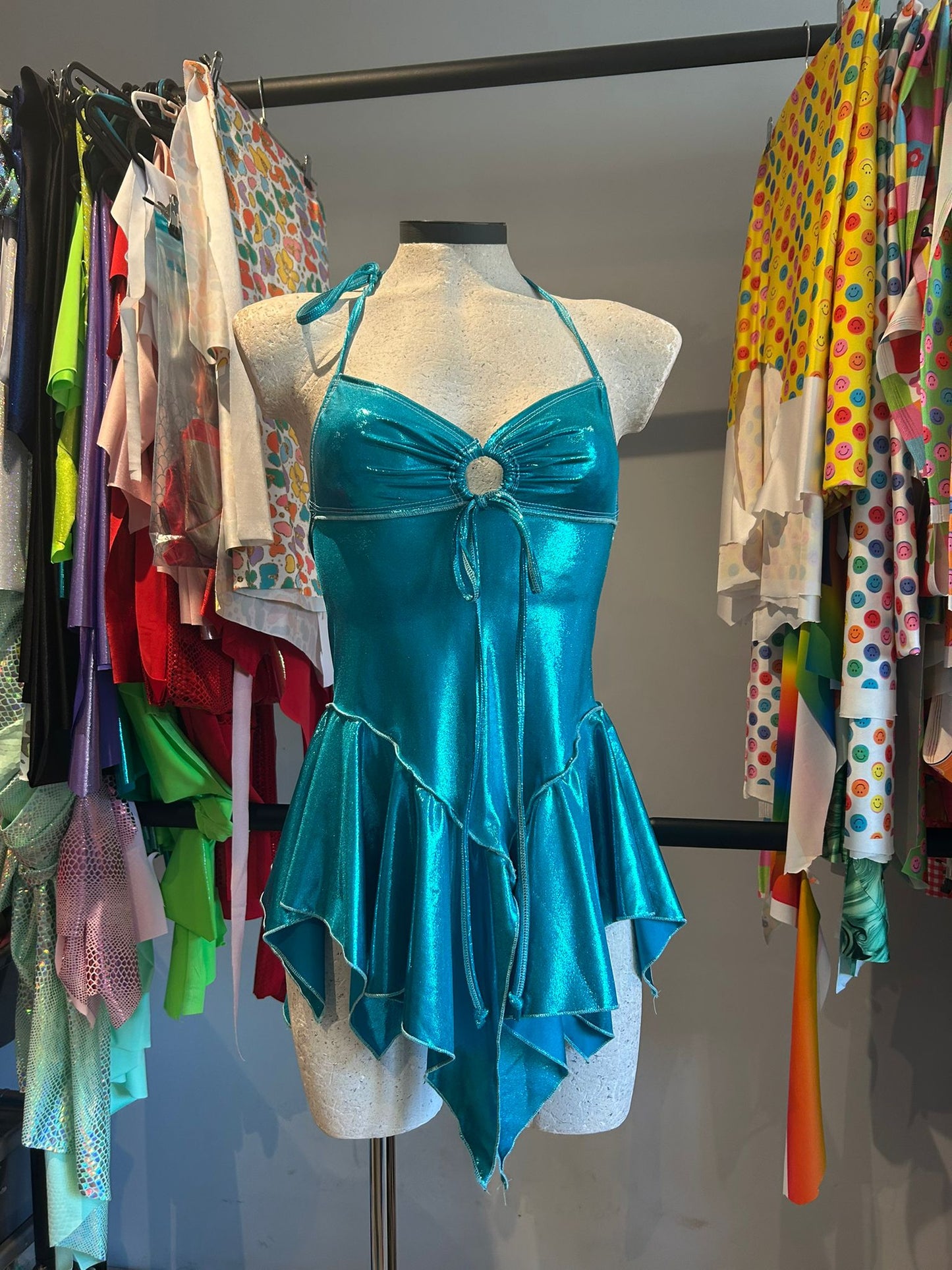 (R2S) UK 8 - Aqua Dixie dress - Long length