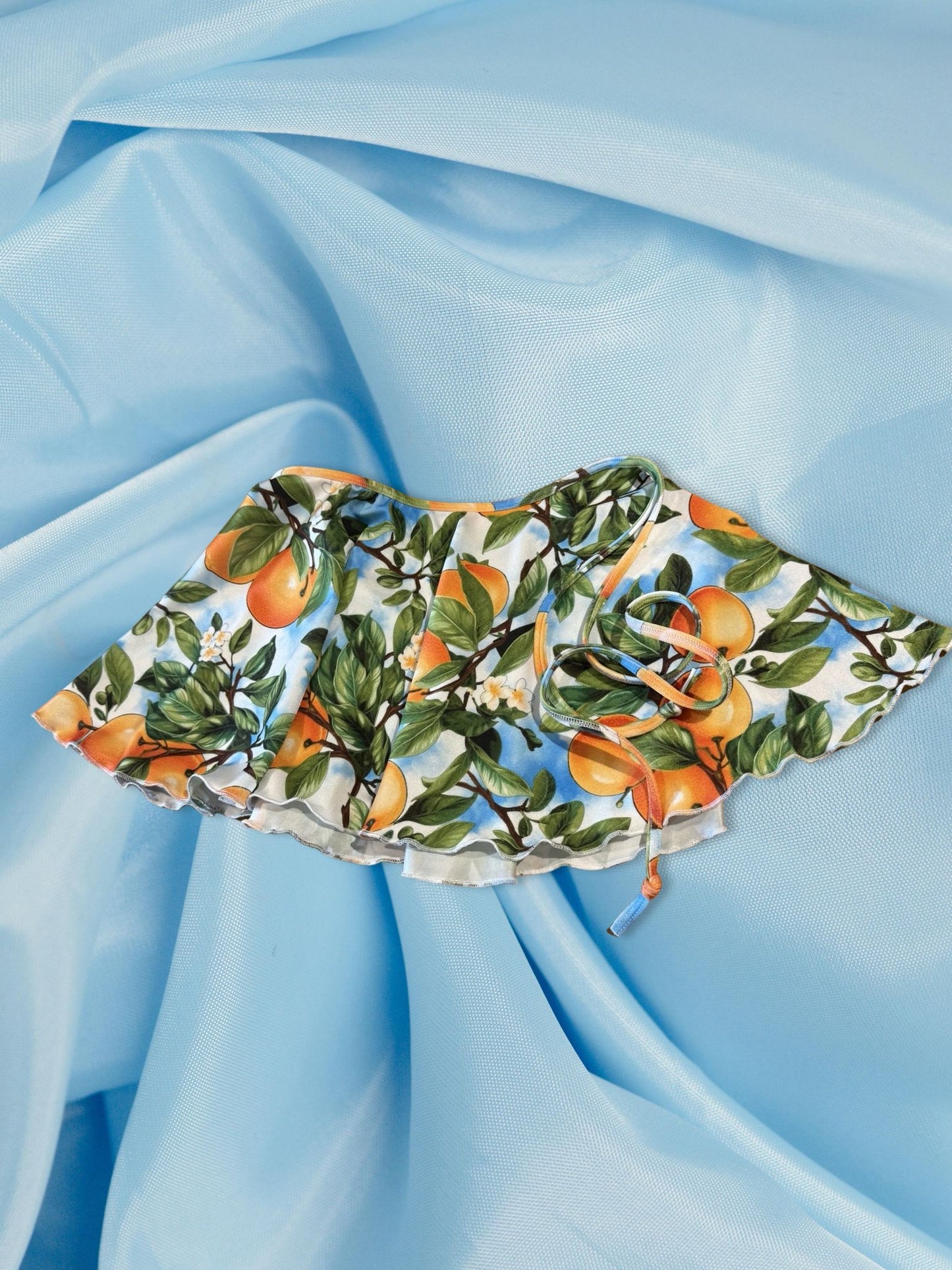 Jade x Cici- Orange wrap skirt