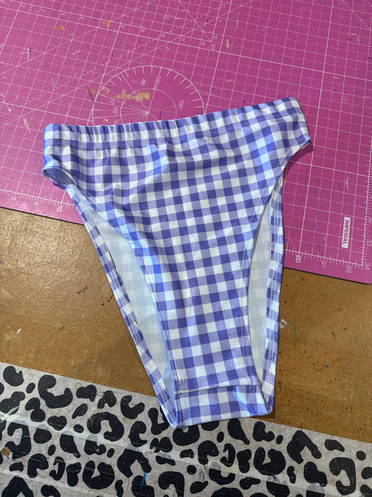 Sample sale// UK SIZE 8- lilac gingham bottoms