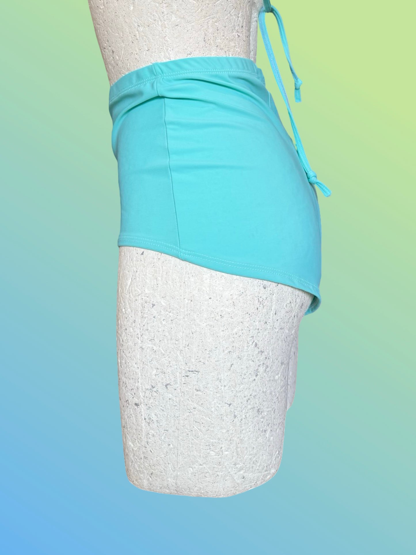 Lemon / Aqua spandex short
