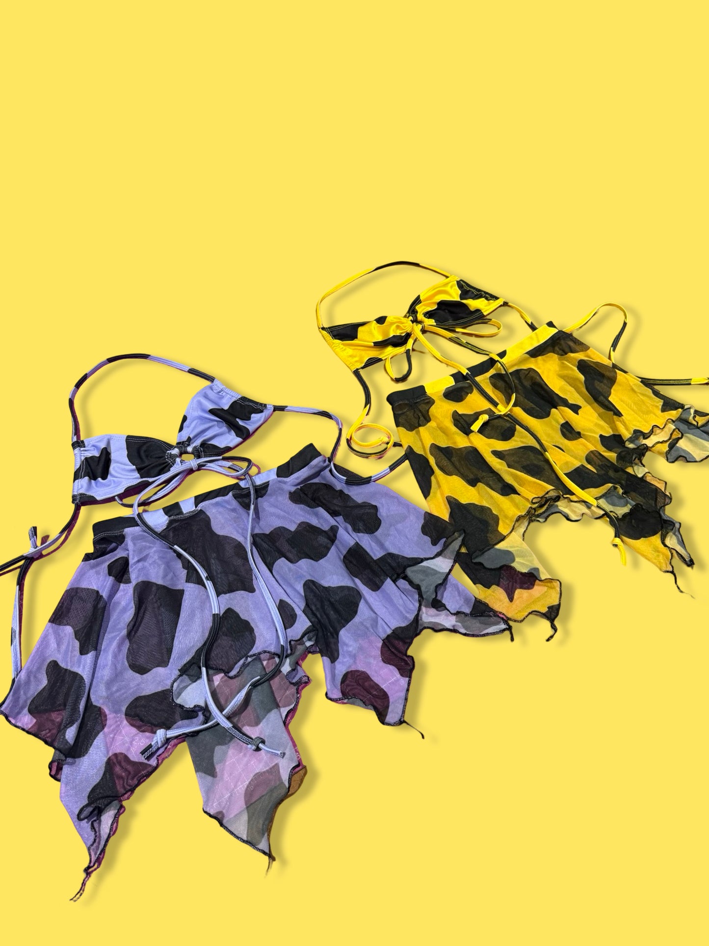 Remixed Mesh skirt set - Lemon Cow