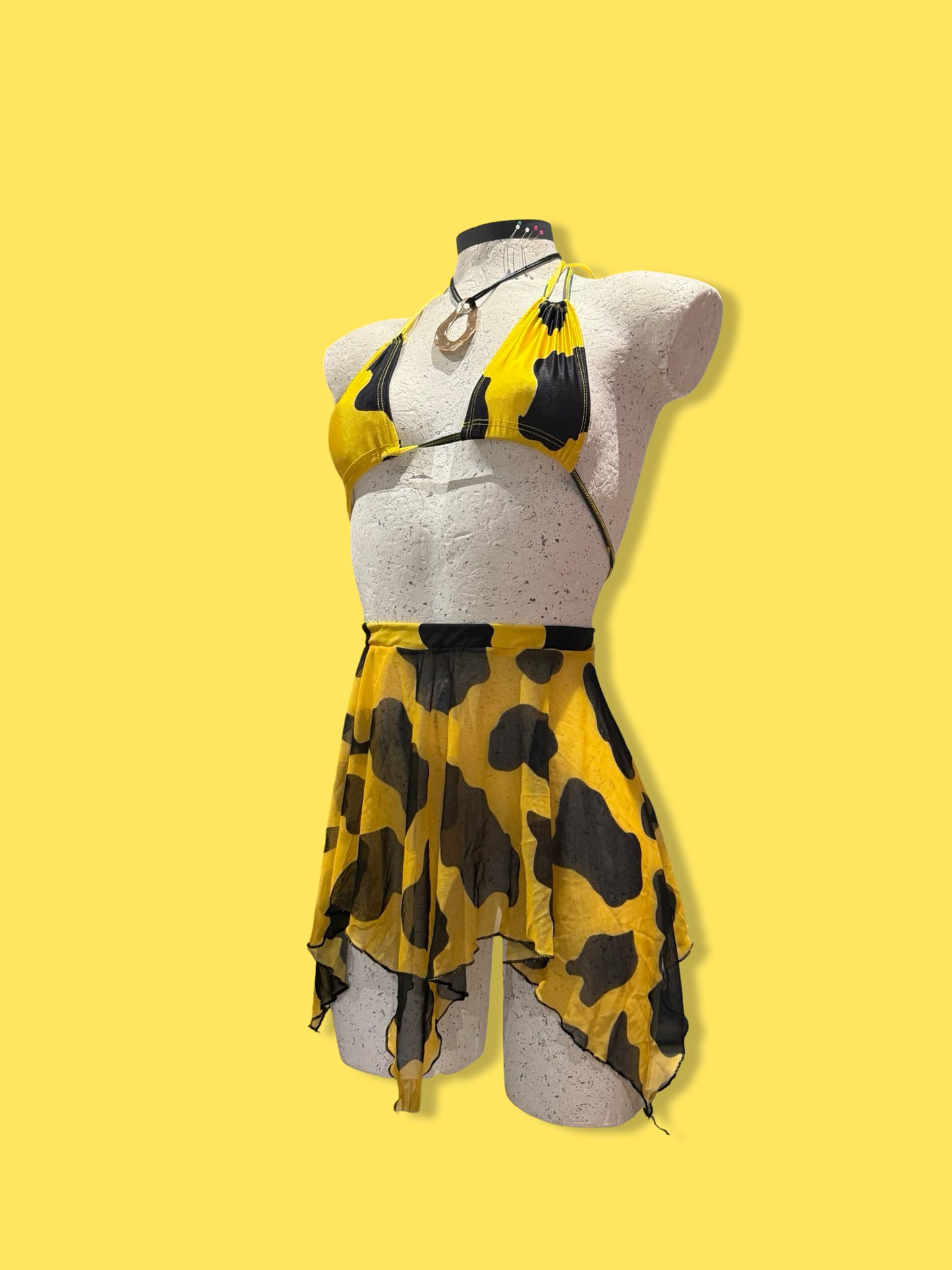 Remixed Mesh skirt set - Lemon Cow