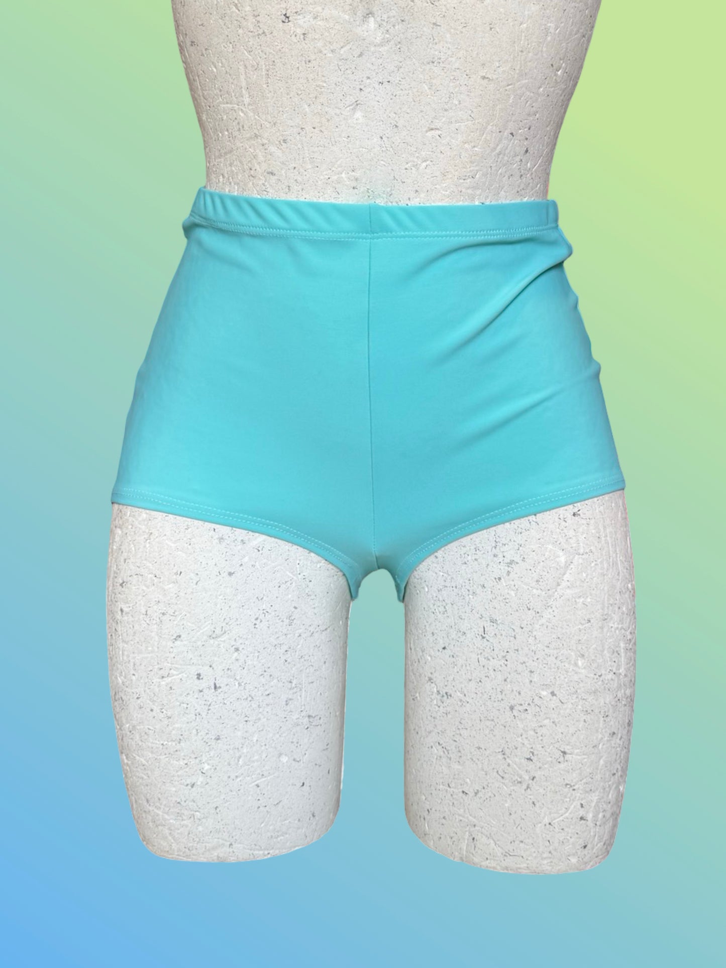 Lemon / Aqua spandex short