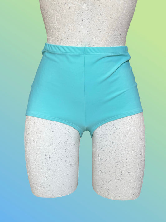 Lemon / Aqua spandex short