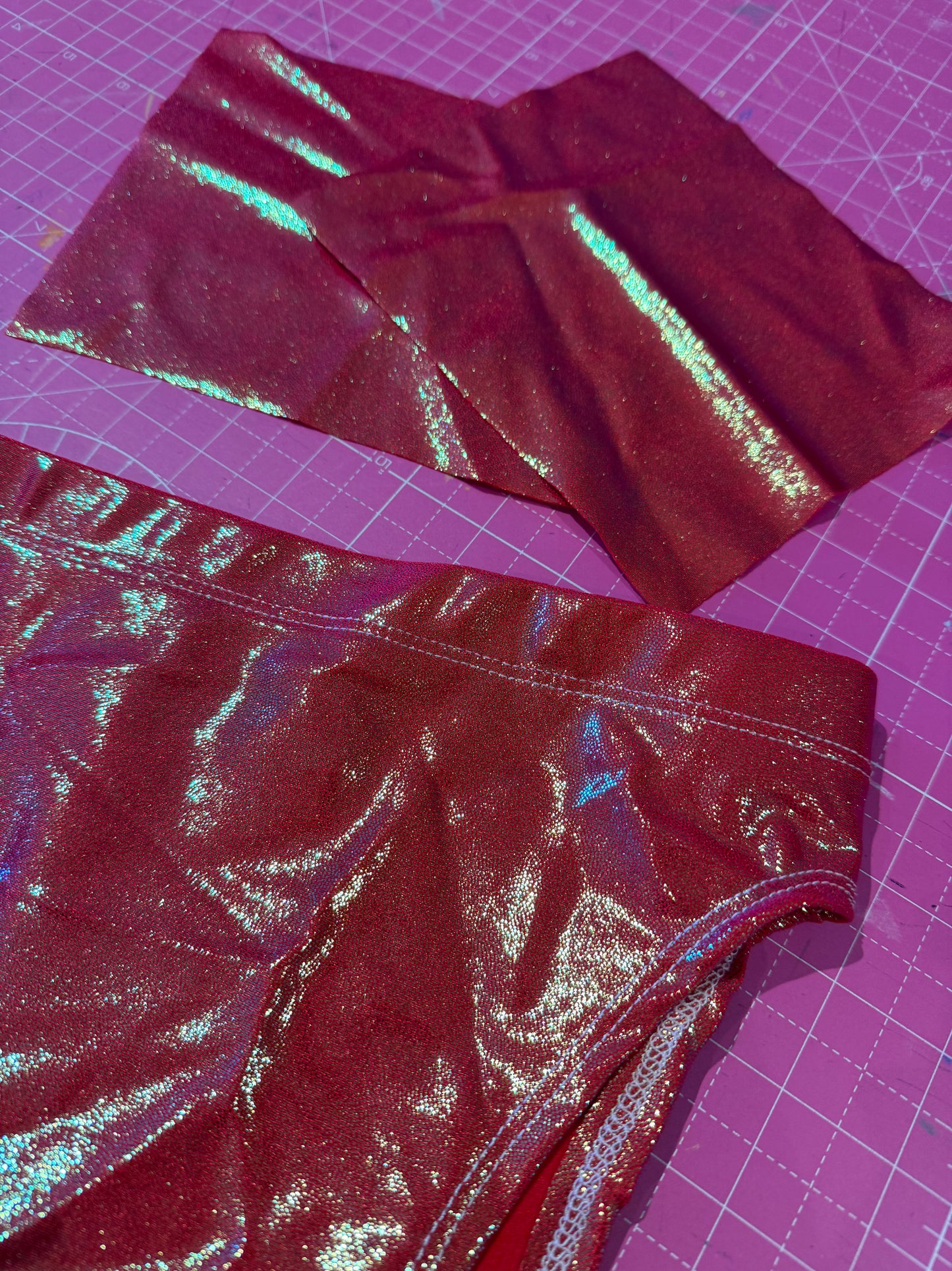 Sample sale// UK SIZE 4 red high leg bikini (Multiway top to make*)