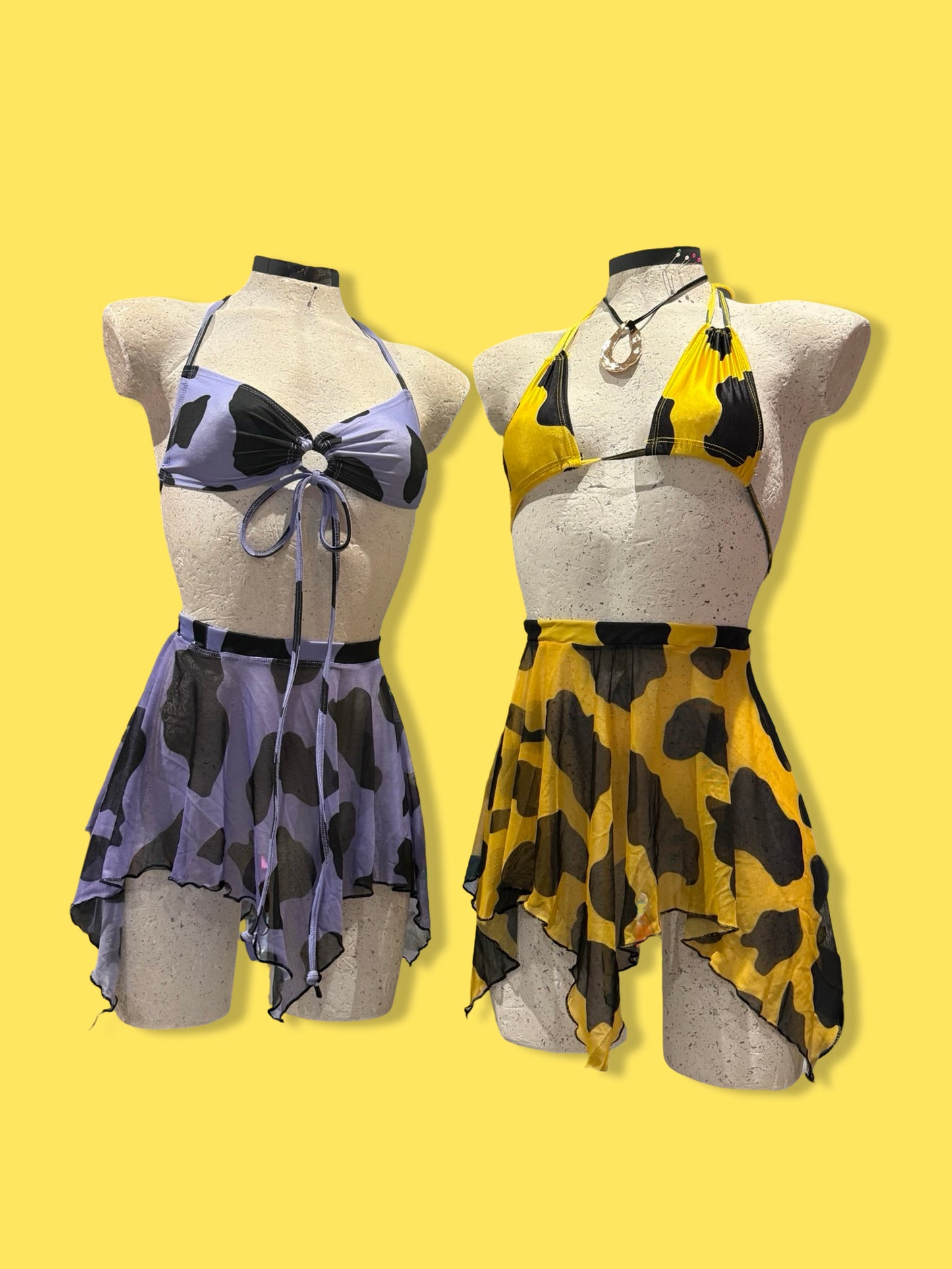 Remixed Mesh skirt set - Lemon Cow