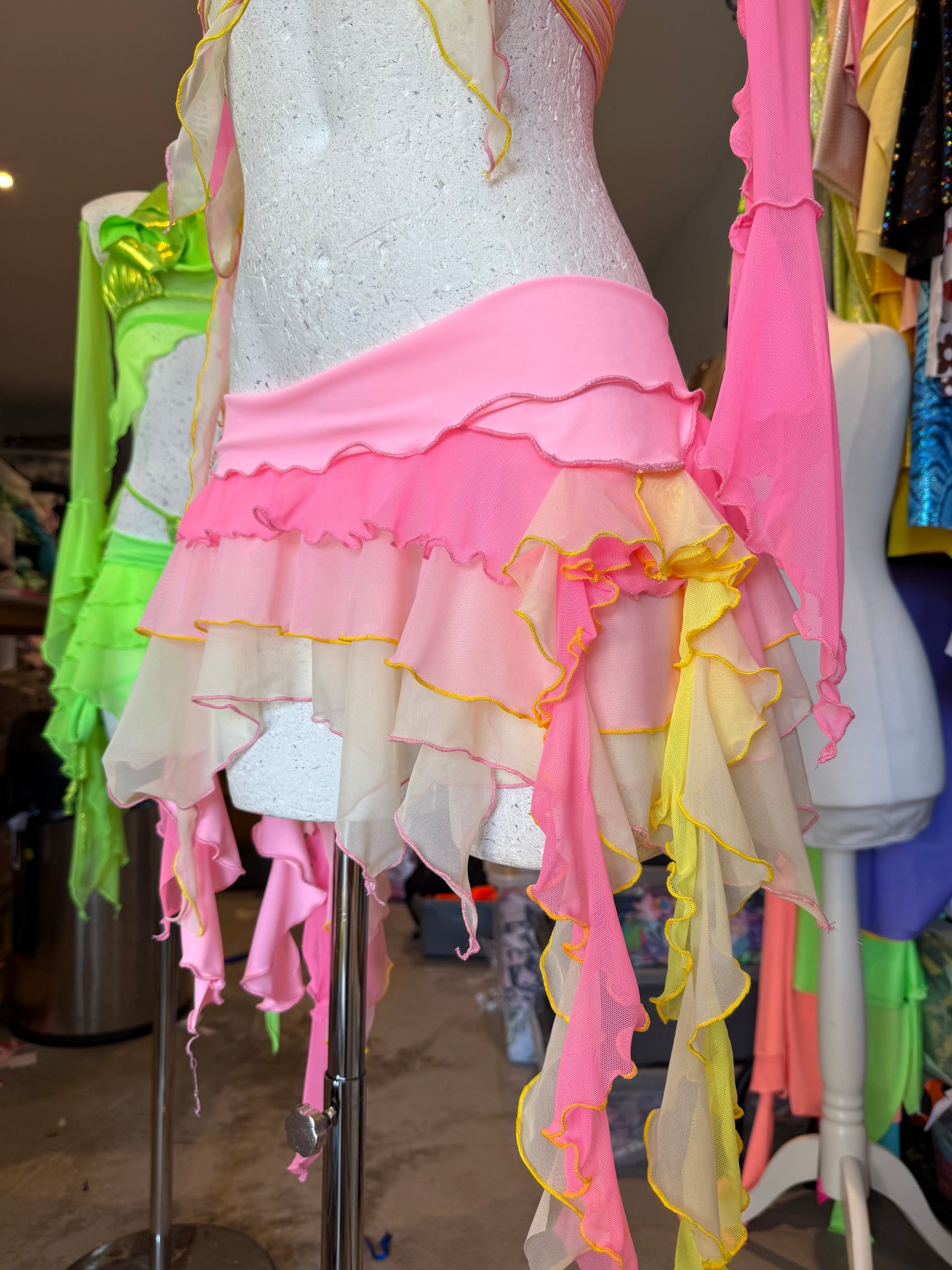 CUSTOM - Y2K ruffled fairy skirt - Choose colourway