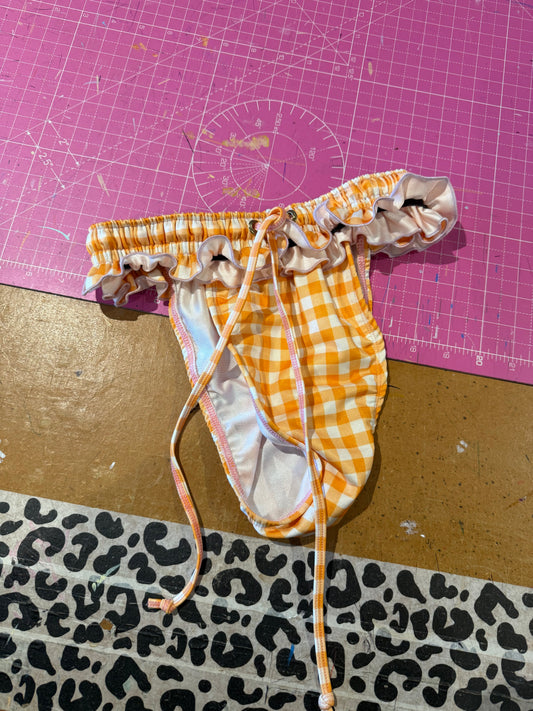 Sample sale// UK size 6-8  orange gingham darci bottoms