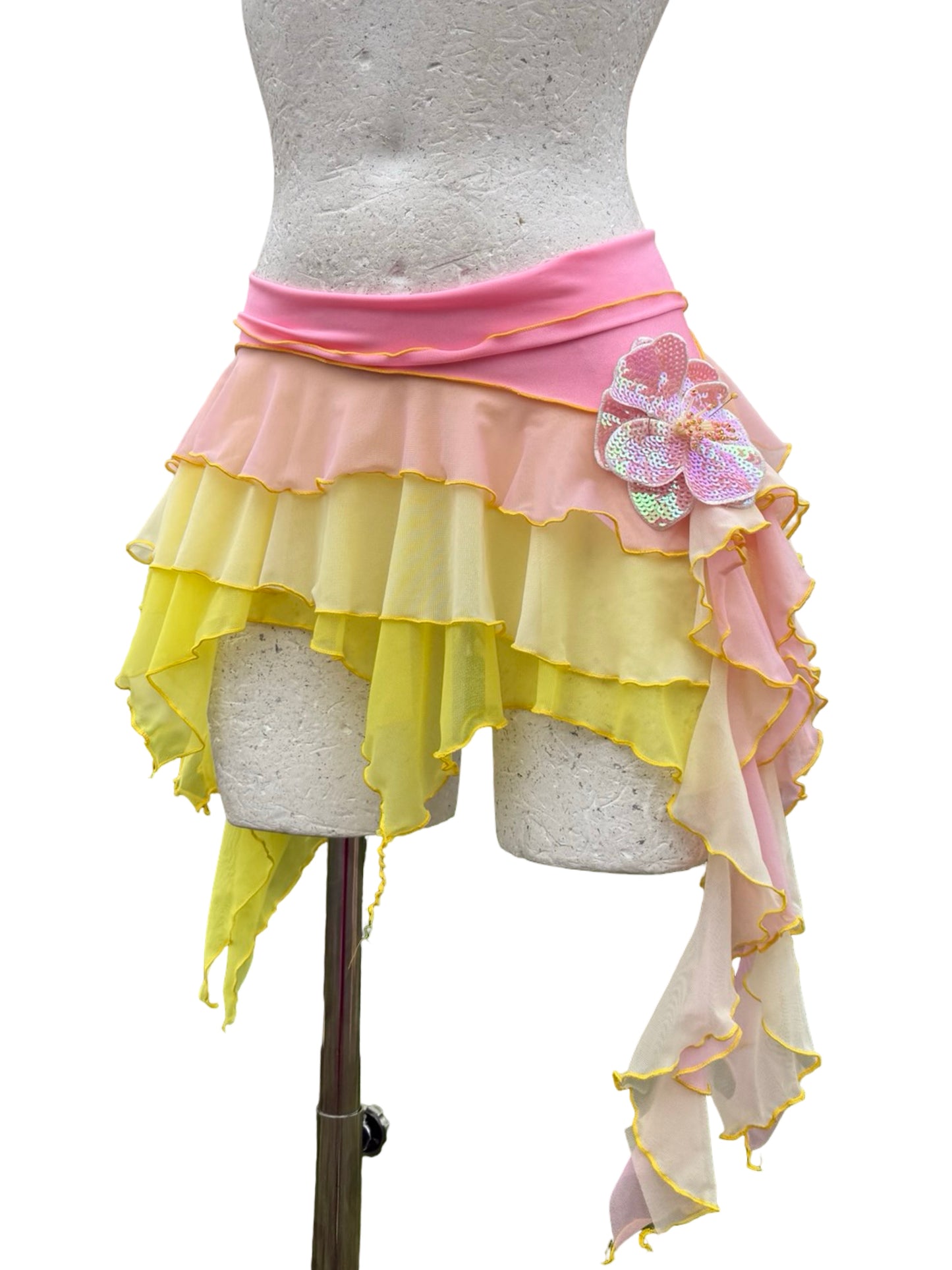 (R2S) Bubble gum to yellow ruffle skirt