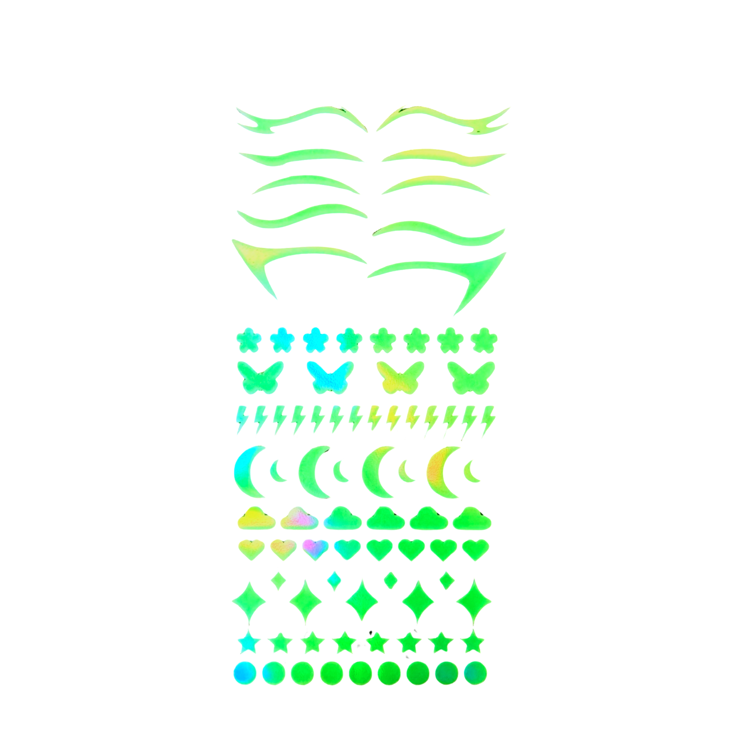 GLITTER PRIZM - HOLO EYES Basic pack 2.0 *GREEN UV*