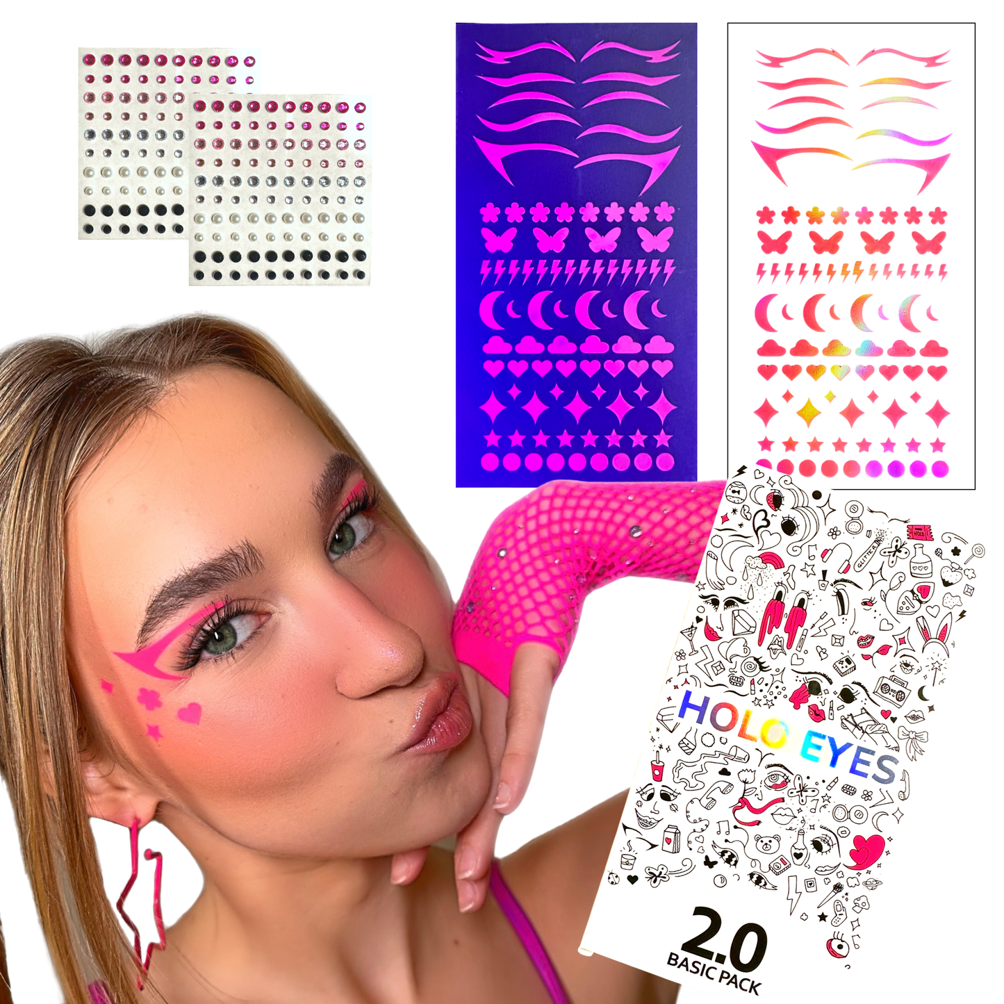 GLITTER PRIZM - HOLO EYES Basic pack 3.0 *PINK UV*
