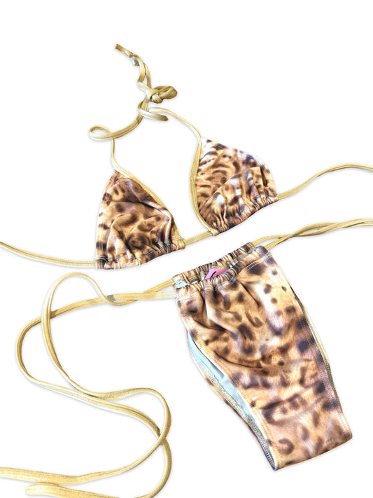 (M&R2S) Zero waste kini - Mocha Leopard