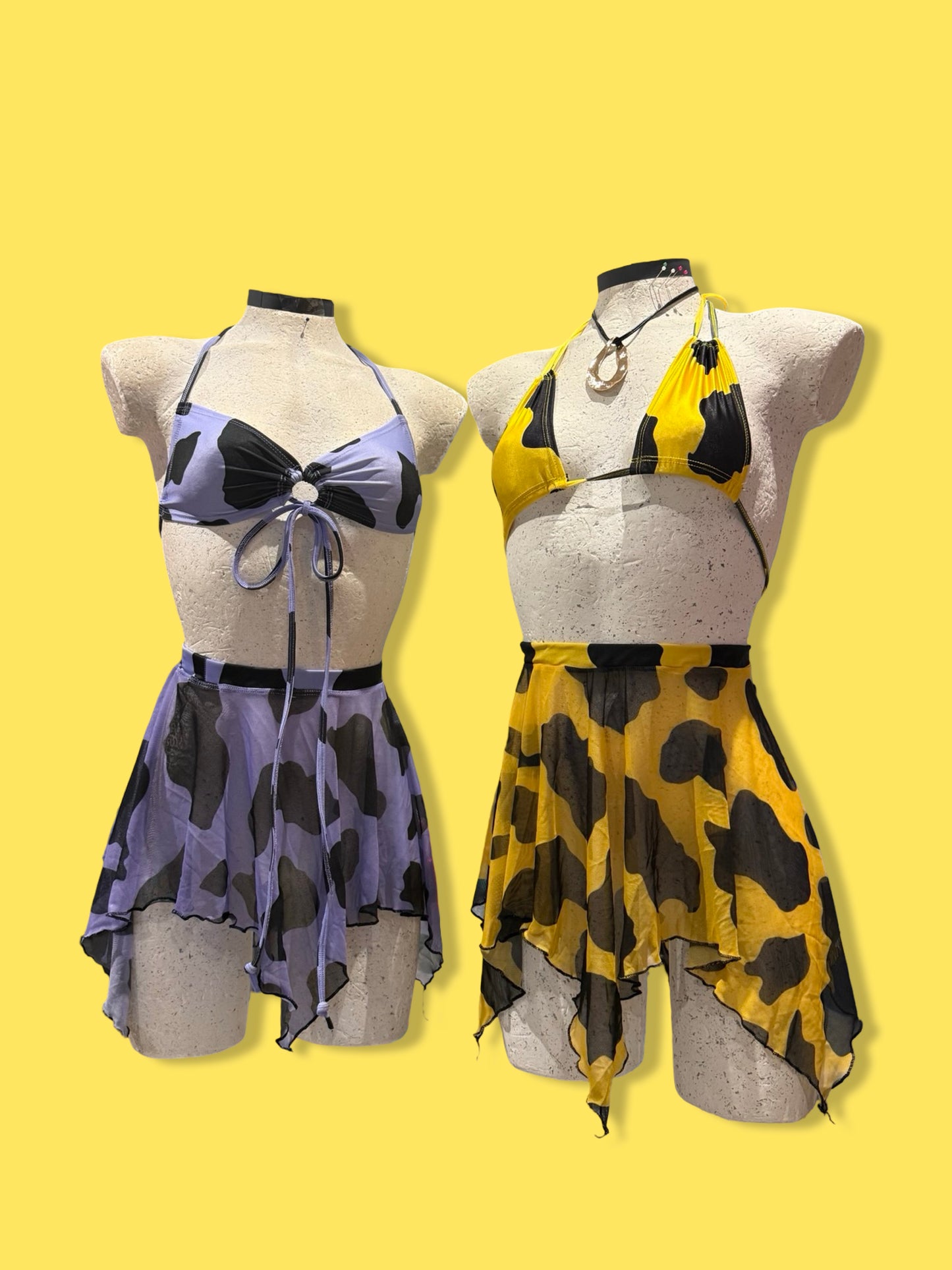 Remixed Mesh skirt set - Lemon Cow