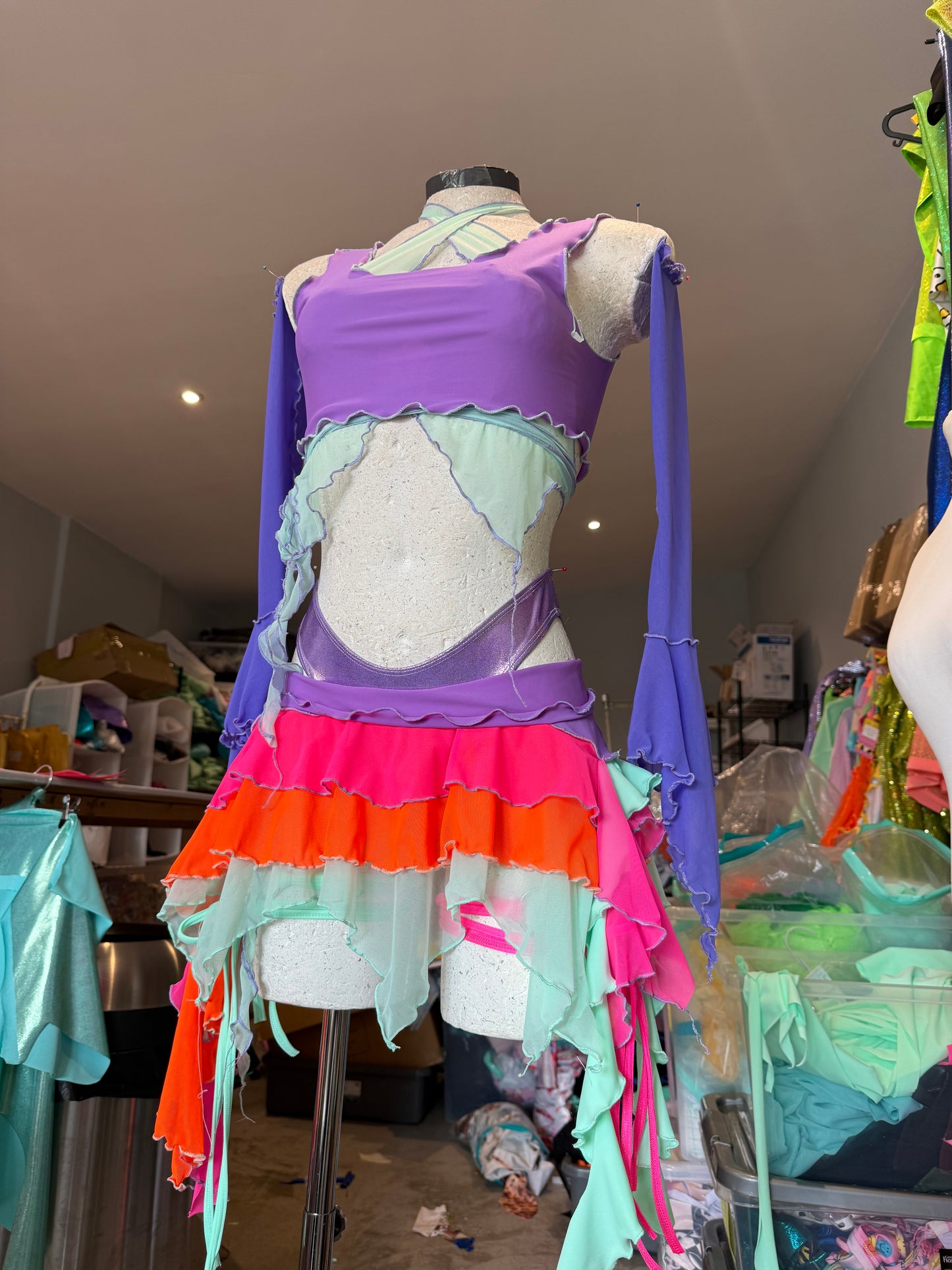 CUSTOM - Y2K ruffled fairy skirt - Choose colourway