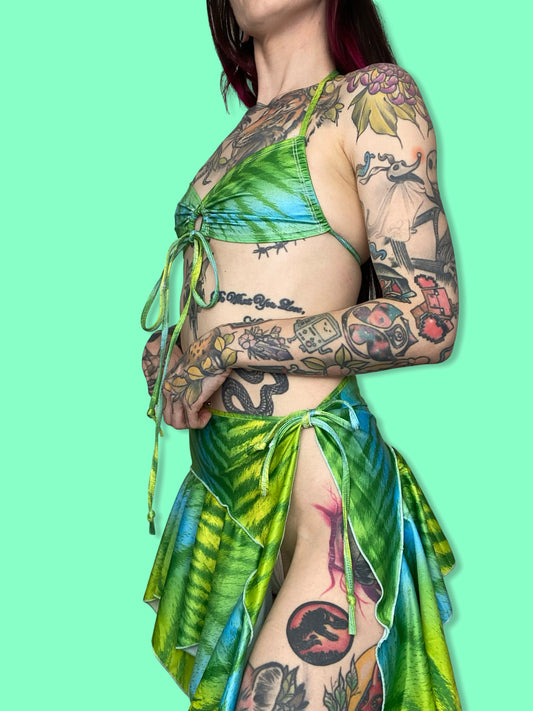 Zero Waste Tropic Tiger skirt set