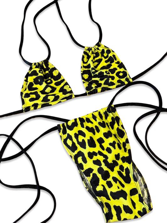 (M&R2S) Zero waste kini - Lime leopard Multiway