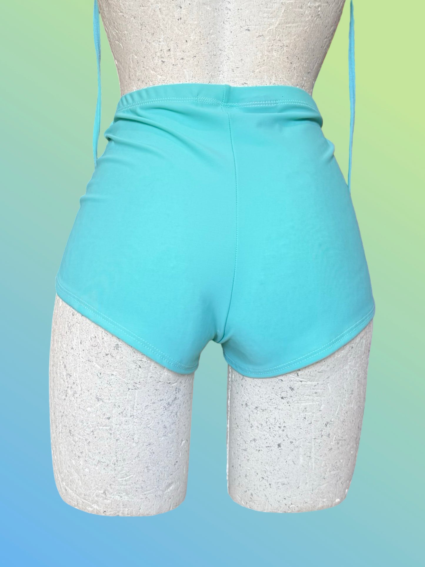 Lemon / Aqua spandex short