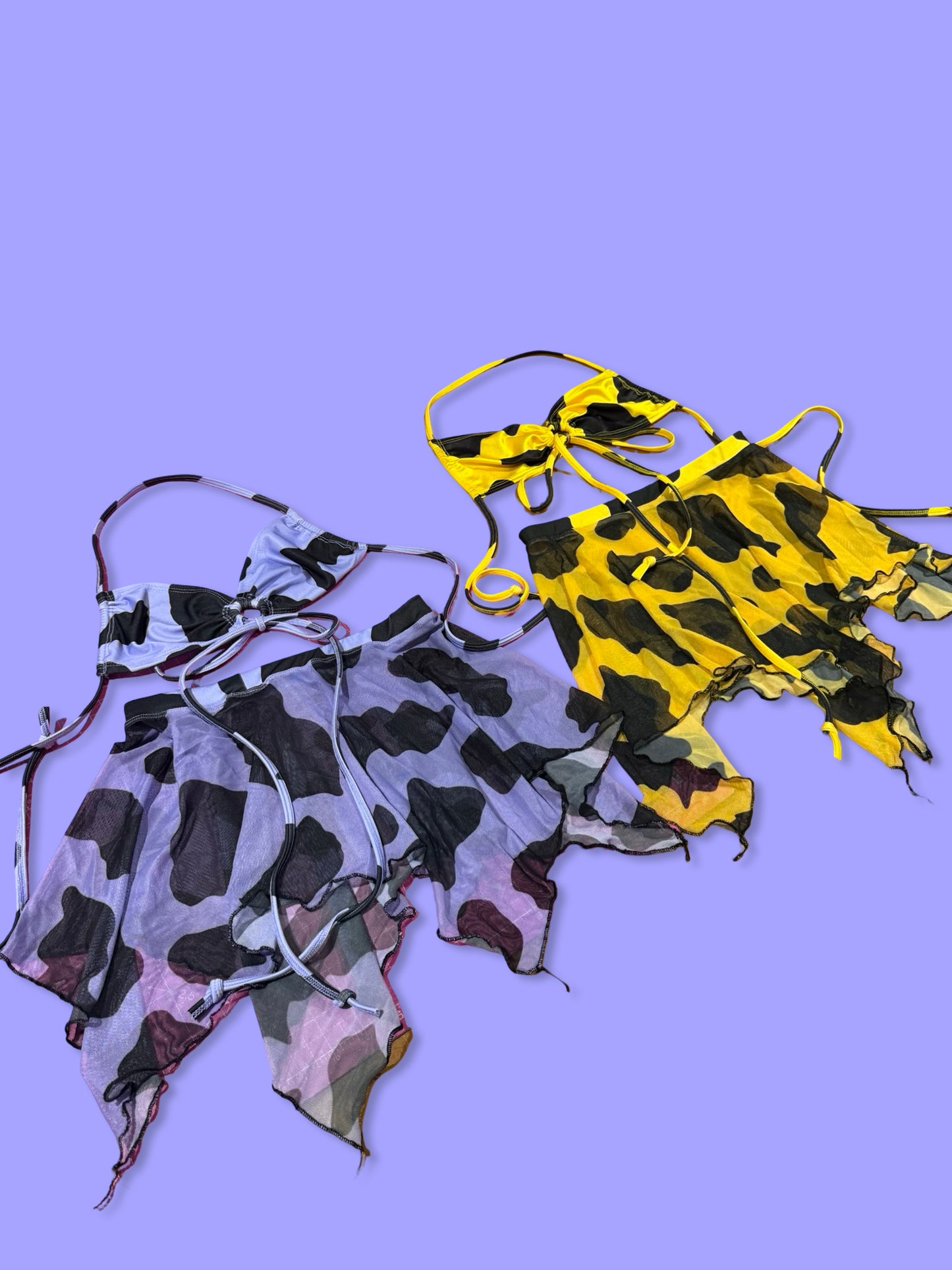 Remixed Mesh skirt set - Lemon Cow