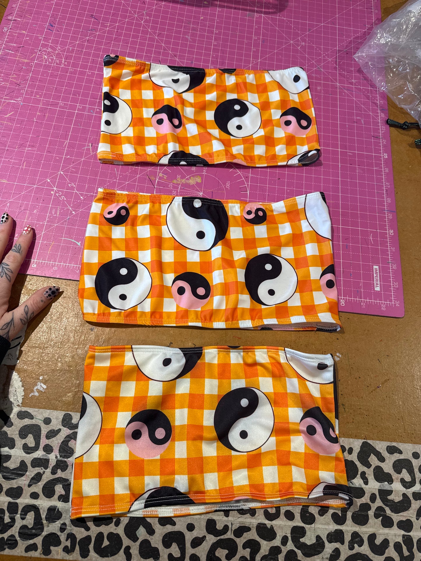 Sample sale// UK SIZE 8 orange yin bandeau