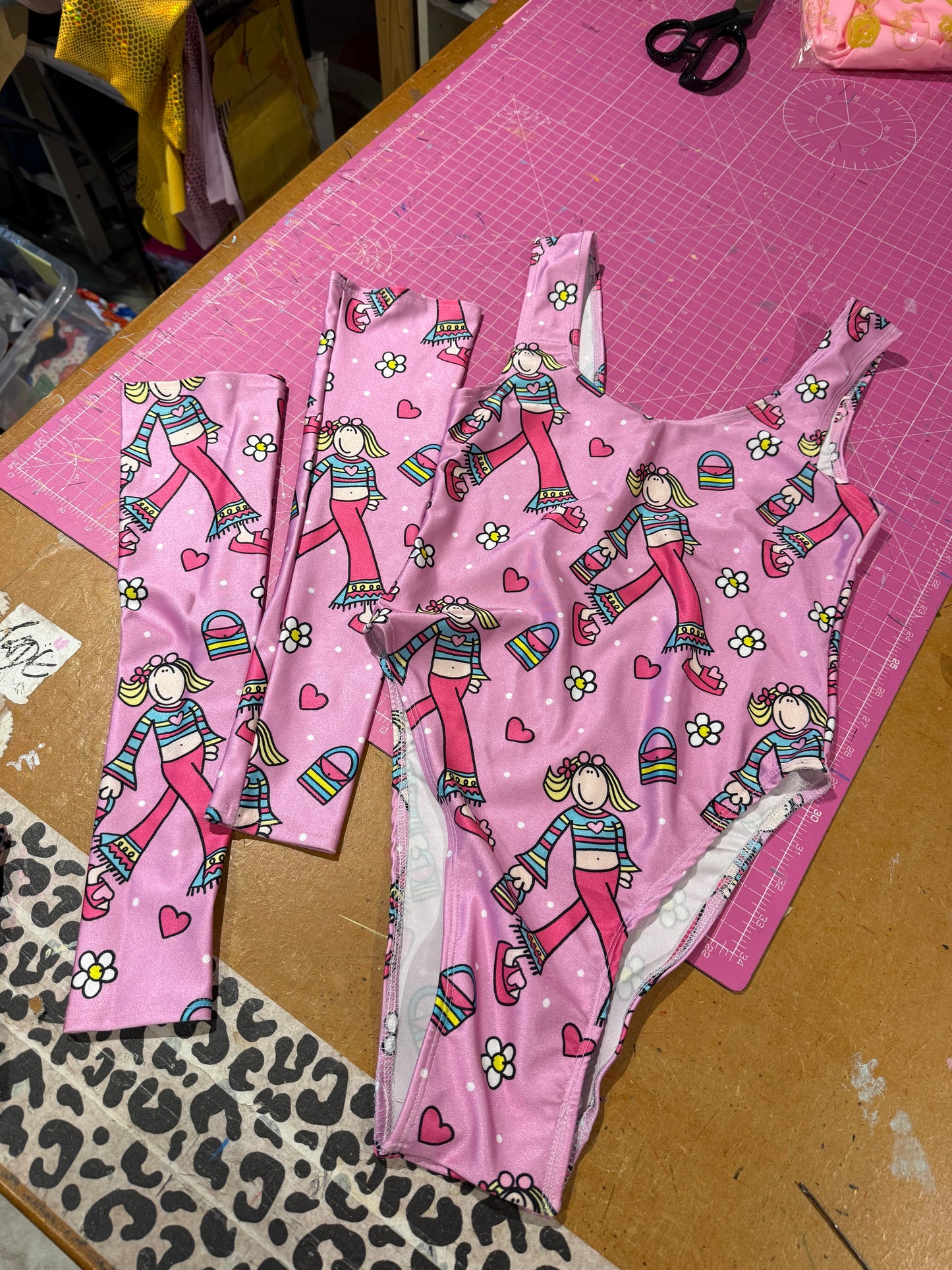 Sample sale// UK SIZE 10 Groovy Gal leotard and sleeves