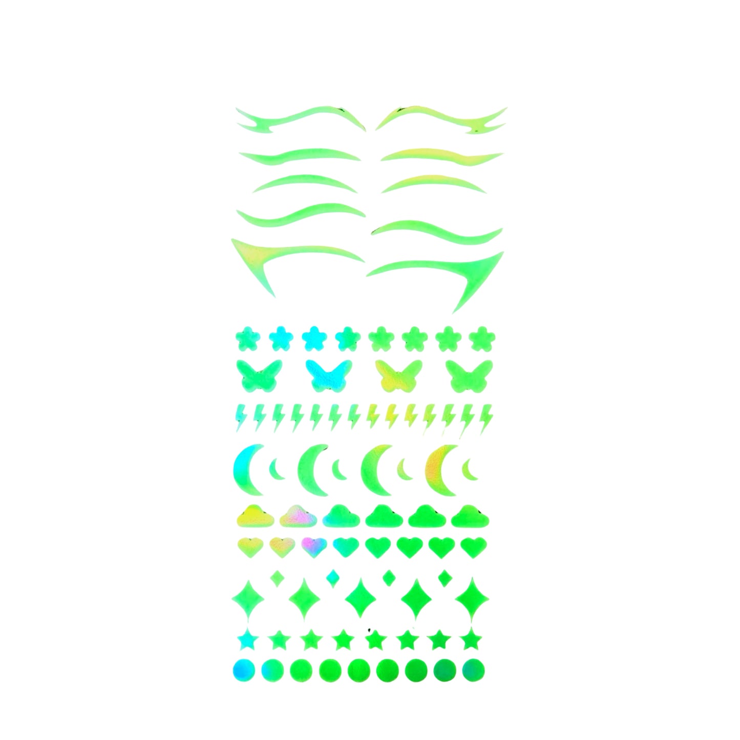 GLITTER PRIZM - HOLO EYES Basic pack 2.0 *GREEN UV*