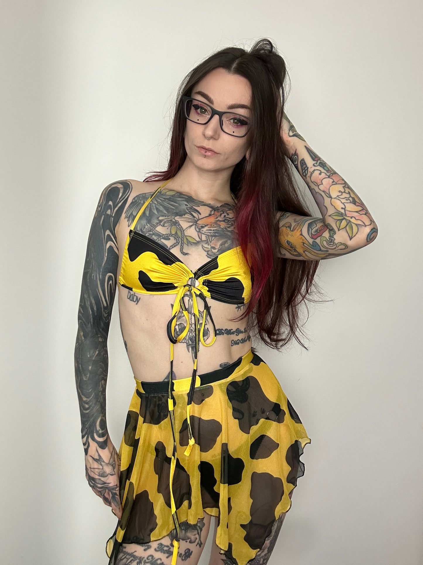 Remixed Mesh skirt set - Lemon Cow