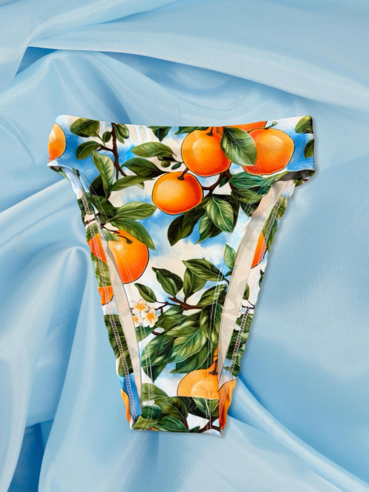 Jade x Cici-  Orange highwaisted high leg bottoms