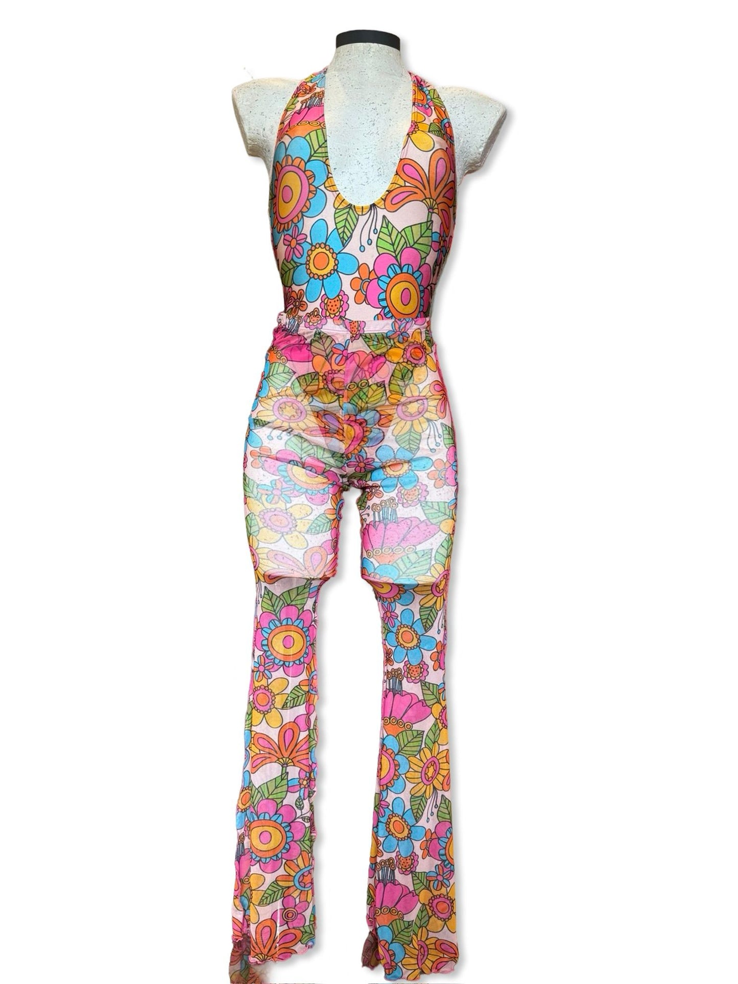 WOODSTOCK - Mesh Flares + Leotard set 2 piece set