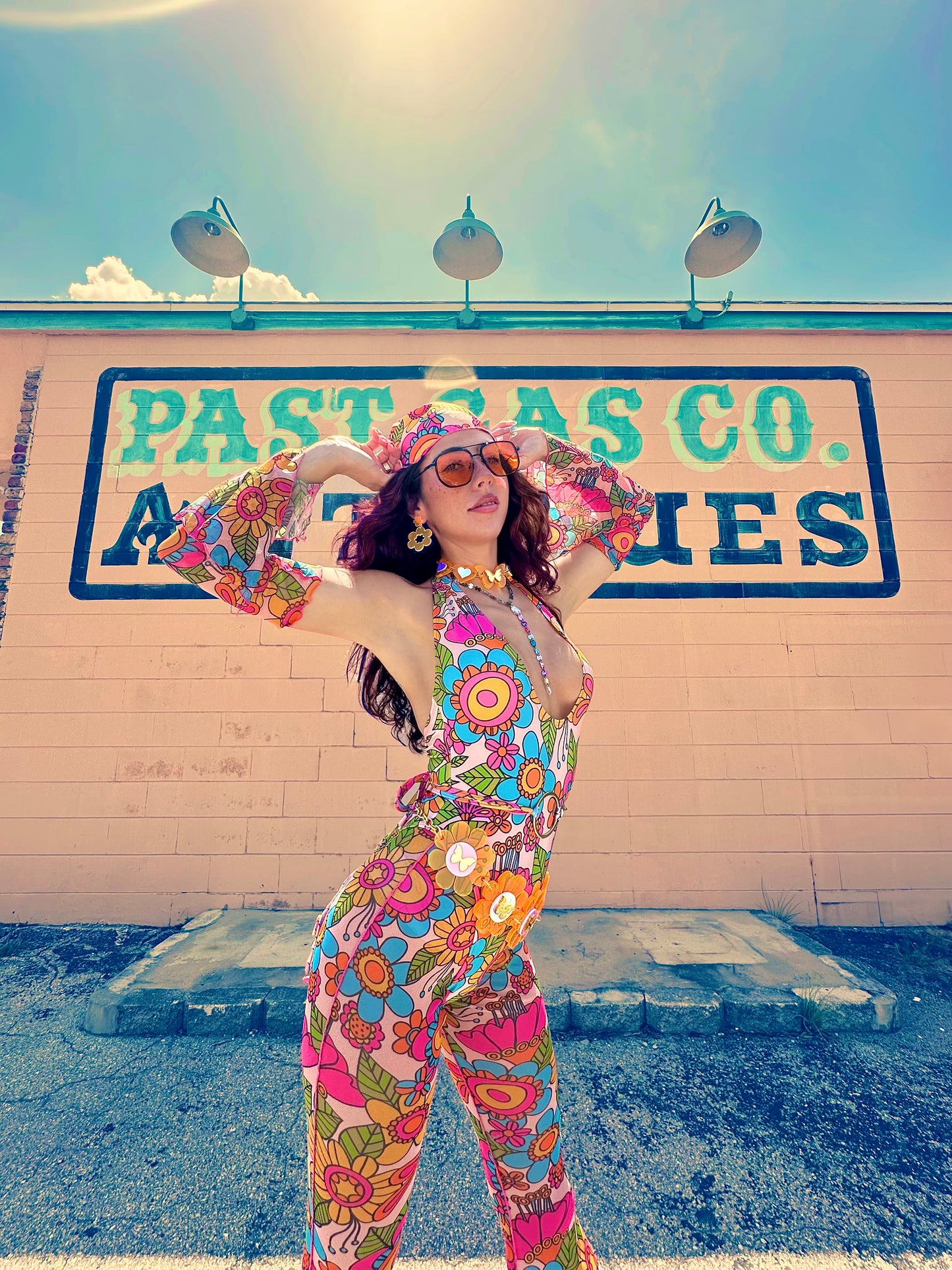 WOODSTOCK - Mesh Flares + Leotard set 2 piece set
