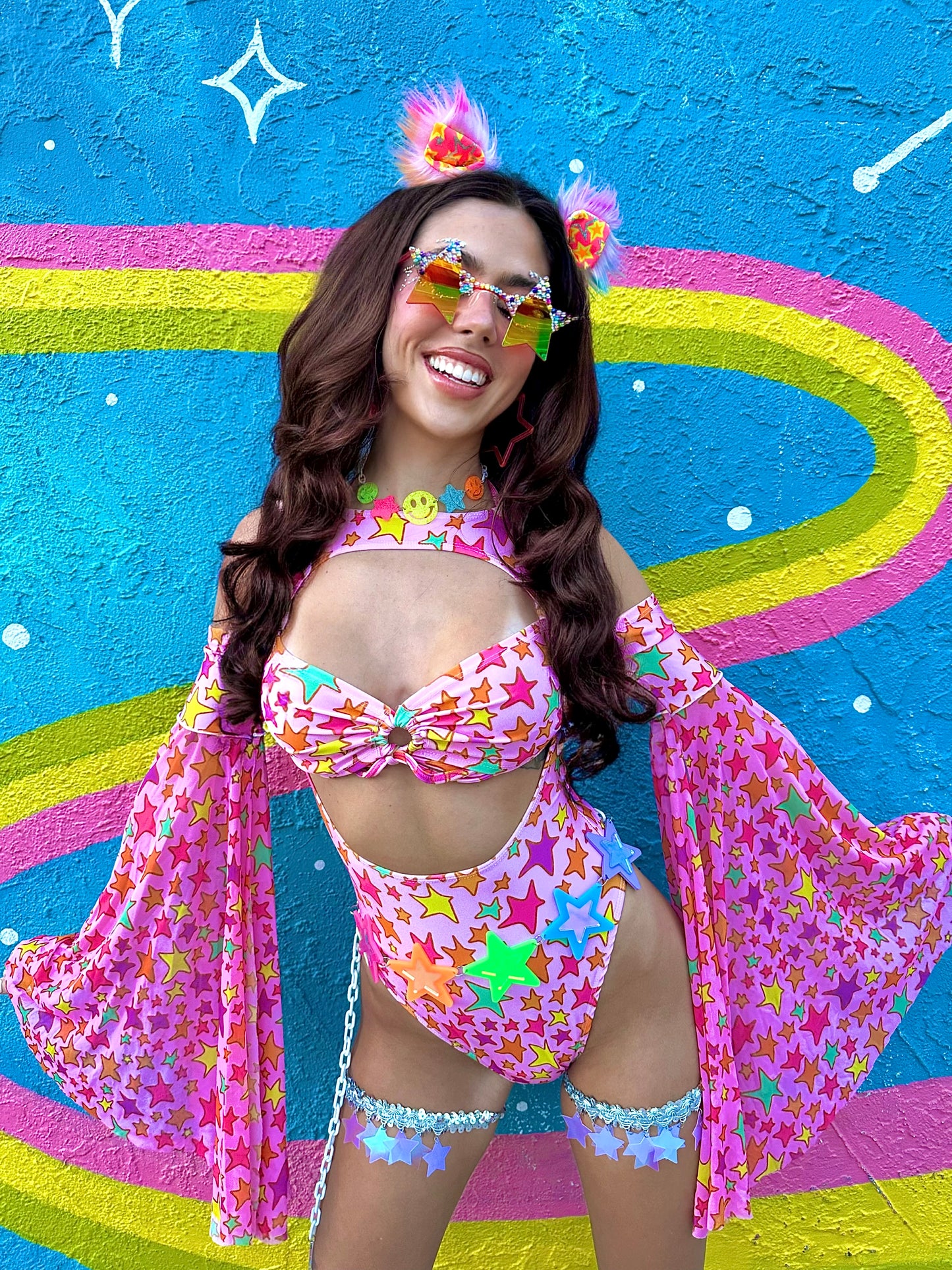 STARGIRL - Bell sleeve leotard + bikini top